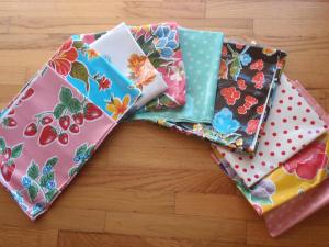 Just part of my oilcloth stash...